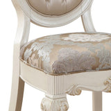 Rose Gold and Pearl White Tufted Back Side Chairs B062P186474