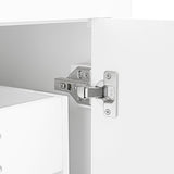 30" Bathroom Vanity with Sink, Multi-functional Bathroom Cabinet with Doors Drawers, Solid Frame WF308203AAK