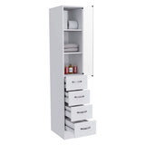 Preston Linen Cabinet, Three Shelves, Four Drawers B128P148966