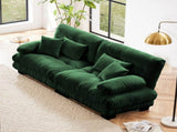 Cloud Couch 2 Seater Sofa for Living Room, Chenille 2 - Seat sofa with 2 Lumbar pillows and 2 throw 04084939