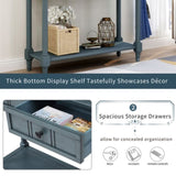 ZNTS Series Console Table Traditional Design with Two Drawers and Bottom Shelf 25384136