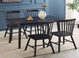 2 pieces of chair, black, rubber wood material, chair, solid wood chair, solid wood 17433150