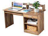 General Style Modern P2 15MM Chipboard Computer Desk Brown 57393287