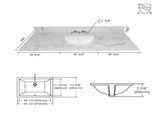 43x22 bathroom stone vanity top engineered stone carrara white marble color with rectangle 49012198