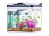 2-Gallon LED Glass Aquarium with Temperature Display, Adjustable 7-Color Lighting, Self-Cleaning 38467583