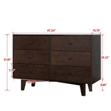 ZNTS Solid Wood spray-painted drawer dresser bar,buffetware cabinet lockers buffet server console W67982058