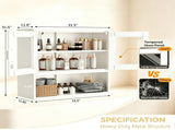 Steel Wall-Mounted Cabinet 31.50 31.50 11.81 inches White Steel Display Cabinet 83067458