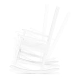 ZNTS 68.5*86*115CM Square Wooden Rocking Chair White 67747455