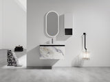 12" Bathroom Side Cabinet,Soft Close Doors,Float Mounting Design, W999P248645