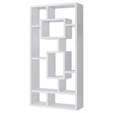 White 10-Shelf Open Back Bookcase B062P153818