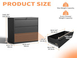 3 Drawer Lateral File Cabinet, 35.4 Inch Wide Metal Filing Cabinet, Locking Heavy Duty File Cabinet 10304319