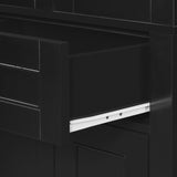 67.57" Tall Bathroom Storage Cabinet with Tempered Glass Doors, Adjustable Shelves & Drawer Modern N729P310006B