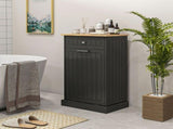 Kitchen Tilt Out Trash Bin Cabinet Free Standing Recycling Cabinet Trash Can Holder With Drawer, 72686953