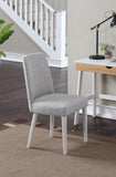 Taylor Chair With White Leg And Gray Fabric 28991-WHG