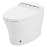 Smart toilet with Built-in Seat, One Piece Elongated Modern Toilet with Adjustable Temp N753P222587W