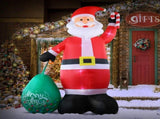 14 FT Lighted Christmas Inflatable Decoration, Giant Inflatable Santa Claus with Large Gift Bag, 74564017