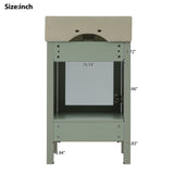 20-Inch bathroom vanity with ceramic sink and ample storage - ideal for small bathrooms WF324691AAF