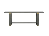 U_Style 62.9" Modern Minimalist Console Table, Solid Wood Entryway Sofa Table with Metal Accents, N711P289140E