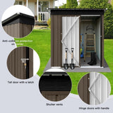 Metal garden sheds 5ft4ft outdoor storage sheds Brown Black W1350113462