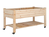 116 * 57 * 82cm Chinese Fir High Foot Type With Wheel Wood Planting Frame Log 02673314