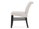 25" Contemporary Upholstered Counter Stools with Nailhead Trim , Wheat/Matte Black, Fabric N780P278314B