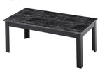 3pc Set Traditional Style Rectangular Coffee Table Square Shape End Table Wooden Legs Black Finish B011P232910