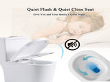Small Compact One Piece Toilet Dual Flush,23 inch Short Depth for Tiny Bathroom,White W2826P192006