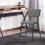 Set of 4 Modern Padded Dining Chairs for Kitchen Bar Office Chair, Grey 70740742