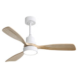 48 Inch Indoor Ceiling Fan With Light 3 Solid Wood Blades Remote Control Reversible DC Motor For W882P294918