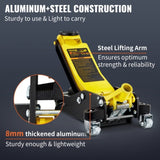 VEVOR 3 Ton Low Profile Aluminum Steel Racing Floor Jack Dual Pump Lift Car Auto T3342P309879