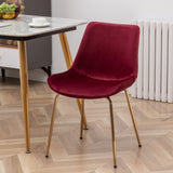 Aufurr Modern Velvet Dining Chair, Set of 2, Red T2574P164539