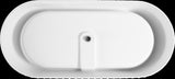 67" Freestanding Solid Surface Bathtub, Luxury Engineered Stone Resin Freestanding Soaking Bathtub W157378890