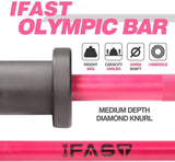 Color Barbell Bar Plates 4Ft Solid Iron Fitness Weightlifting 32707088