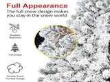 4FT Flocked Christmas Tree Snowy PVC Artificial Holiday Tree with 233 Tips, Compact Full Shape, 27977070