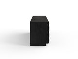 74 inch Three Door TV Stand for TVs up to 85 inches, No Assembly Required, Black Finish B108P255348