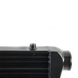 ZNTS JDM 28" Turbo Intercooler Black+2.5" Aluminum Black Piping Pipe Kit Black Couplers Black 58093000