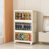19.69" Side Wide Folding Storage Cabinet ,3 Tiers,19.69"11.81"31.1",Collapsible Storage Bins with 90104961