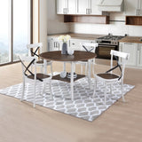 2 Pieces Set Dining Side Chair Rustic Modern Farmhouse Design Retro Design With Metal X Design W2537P211113
