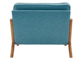 Oak Armrest Oak Upholstered Single Lounge Chair Indoor Lounge Chair Teal 35782553
