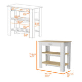 Brooklyn 40 Kitchen Island, Two Shelves, One Drawer B128P148883