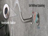 Wall Mount Faucet for Bathroom Sink or Bathtub, Single Handle 2 Holes Brass Rough-in Valve Included, T3177P269103