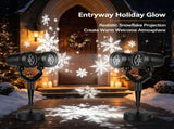 Snowflake Projection Light with Dual Adjustable 180&degHeads, IP44 ABS Outdoor Projector Light, 4 94942918
