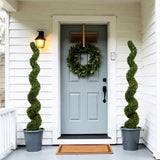 Outdoor uv resistant plastic boxwood topiary bonsai artificial spiral tree plant 180cm 2pcs/set W2945P279013