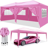 ZNTS 10'x20' EZ Pop Up Canopy Outdoor Portable Party Folding Tent with 6 Removable Sidewalls Carry Bag W1205106018