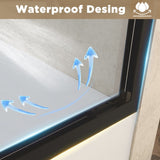 56-60" W 60" H Tempered Glass with Explosion Proof Film, Aluminum Frame Double Sliding Shower W1675P288824