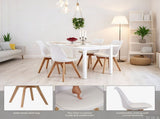 Set of four dining chairs, medieval modern style dining chairs for kitchen and dining room, with W3851P457787