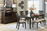 Dark Brown Finish 48-inch Bench 1pc Beige Fabric Upholstered Seat Classic Look Dining Wooden B011P196948