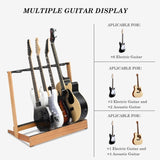 ZNTS Folding Hardwood With Corrugated Metal Guitar Stand for Electric Guitar, Bass, or Acoustic 35910596