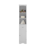 Tall Bathroom Cabinet, Freestanding Storage Cabinet with Drawer, MDF Board, Adjustable Shelf, White 18363202