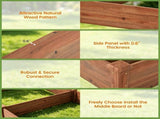Brown Fir Wood Raised Garden Bed with 3 Climbing Trellises, 2 Large Open-Base Planting Boxes Modular 75092902